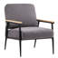 Fauteuil club 27,5 po en velours capitonné