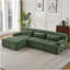 Boneless L-Shape Sectional Sofa, Mnimalist Design Couch For Living Room, Apartment-898916407-898916406