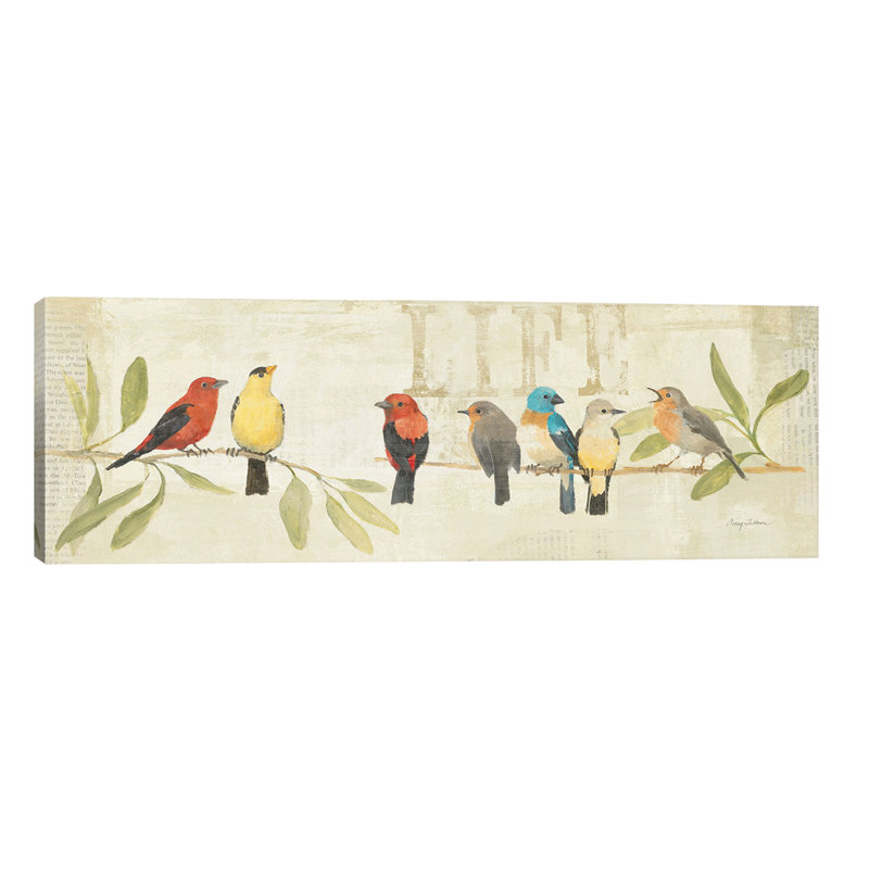 Adoration Of The Magpie Panel Ii by Avery Tillmon - Wrapped Canvas Panoramic Painting, 121.92 cm H x 40.64 cm W x 1.91 cm D
