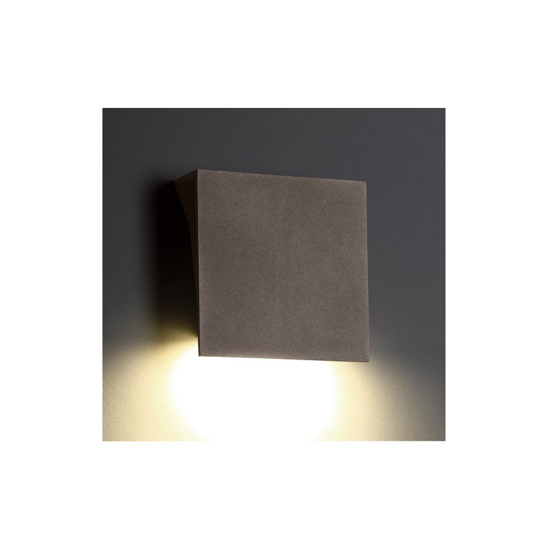 Square 1 - Light Outdoor Bulkhead Light, Bronze, 10" H x 10" W x 2.375" D