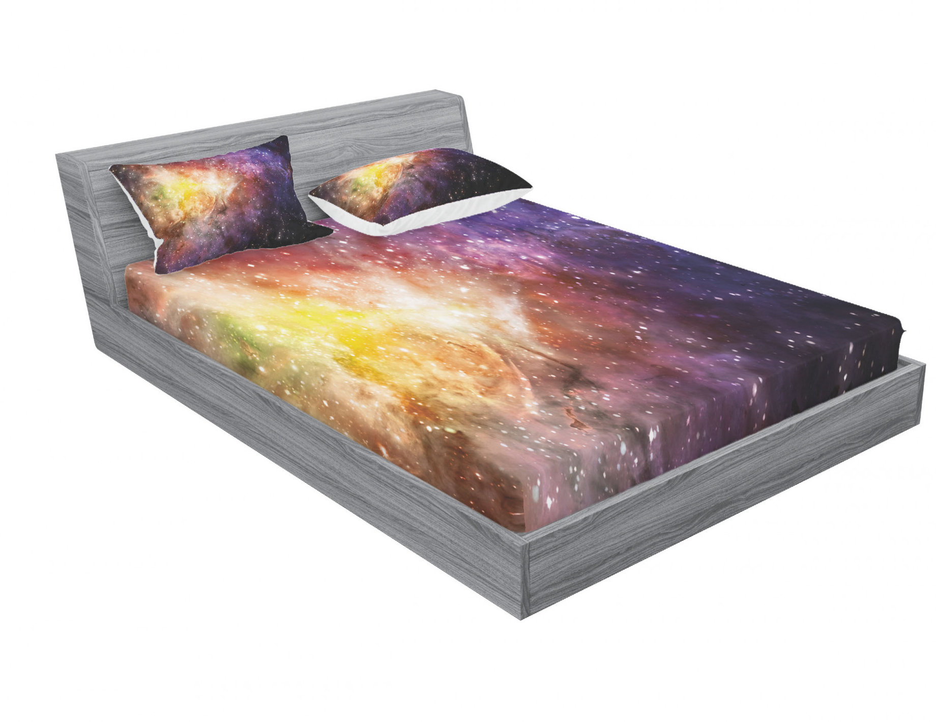 Ambesonne Nebula Gas Cloud Vivid Starfield Cloud Starry Deep Outer ...