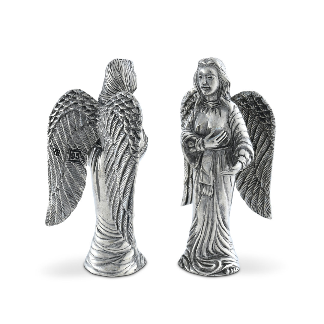 Vagabond House Pewter Angel Salt and Pepper Shaker Set Vagabond House