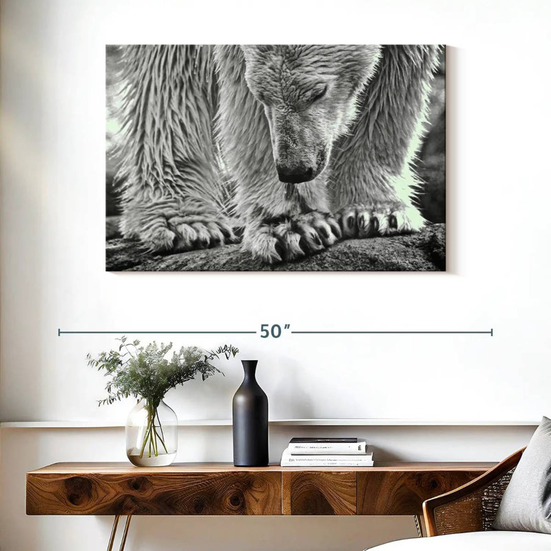Brampt Wet Polar Bear, 26" H x 39" W
