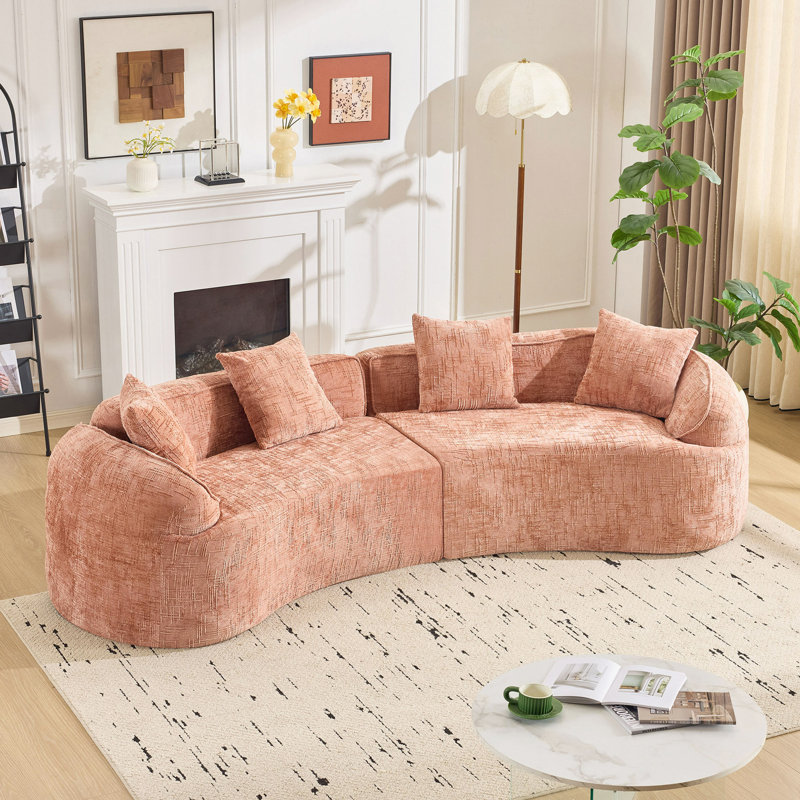 Canapé Chenille, Rose