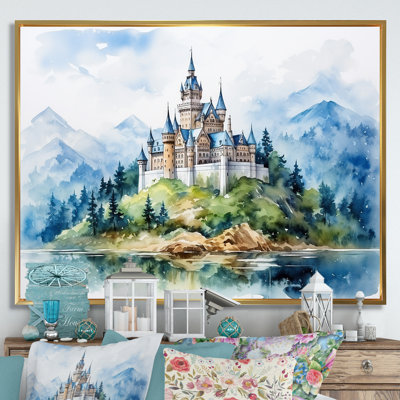 «Magical Castle By The Lake - Castles», art mural