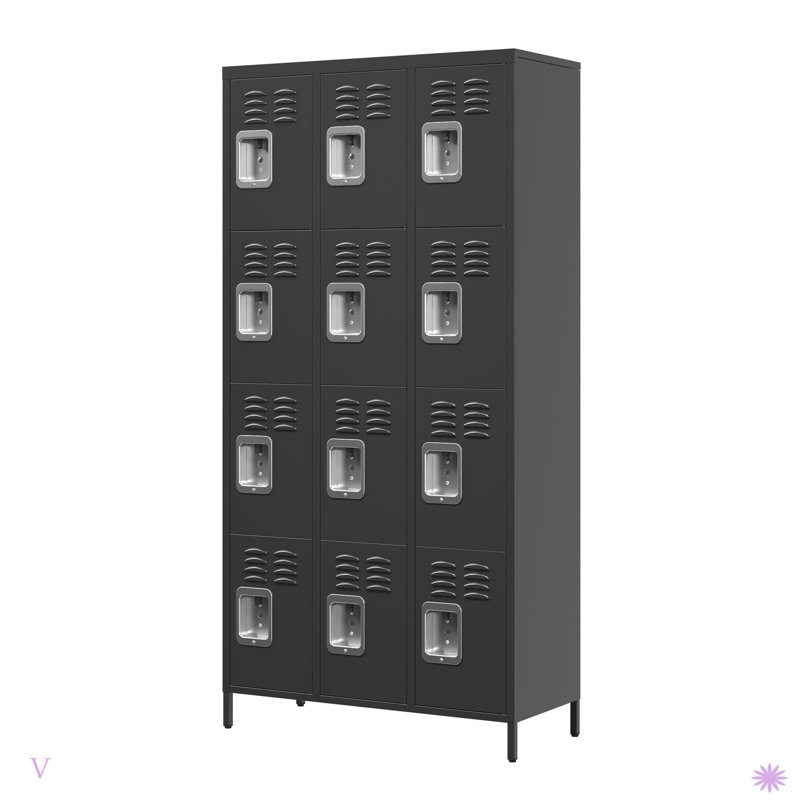 Armoire de rangement avec casier de rangement, Noir, noir, noir, noir