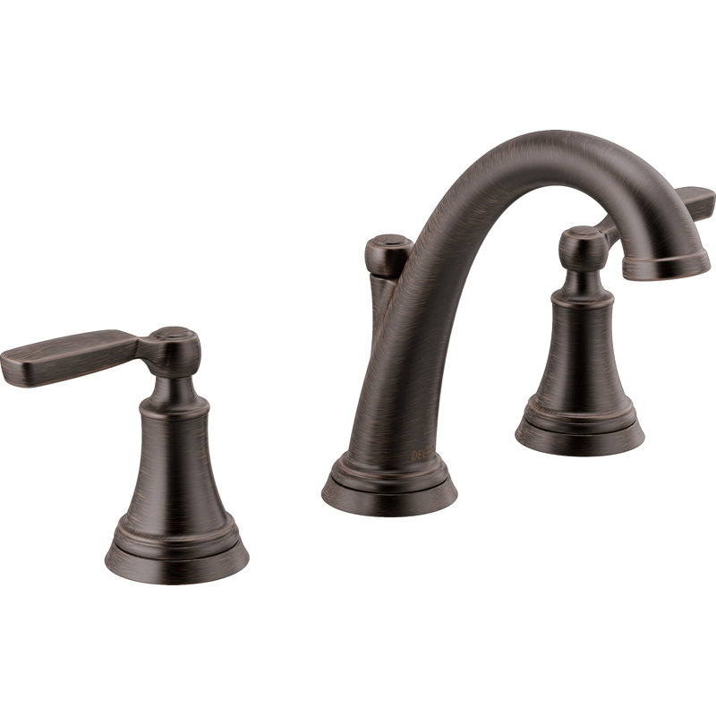 Woodhurst Widespread Bathroom Faucet 3 Hole, 2-handle Bathroom Sink Faucet with Drain Assembly, Venetian Bronze