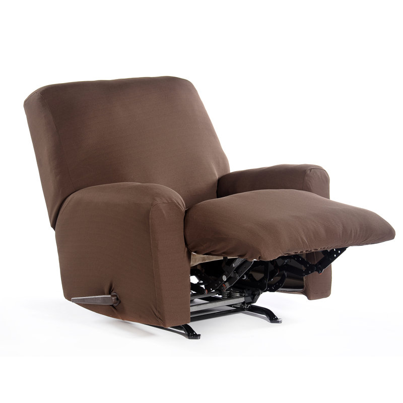 Housse pour fauteuil inclinable extensible gaufrée, Brun