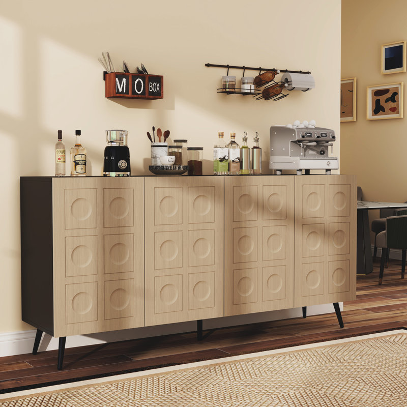 Buffet de rangement 63 'avec portes et tablettes Jeorgie