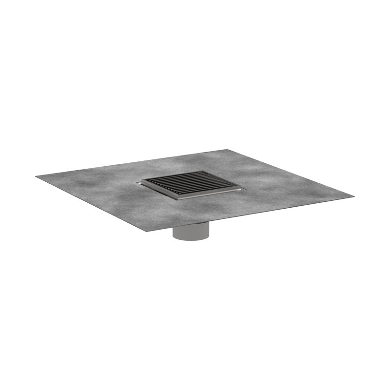 Drain de douche à pluie 4 po x 4 po Rain Brilliance Boardwalk