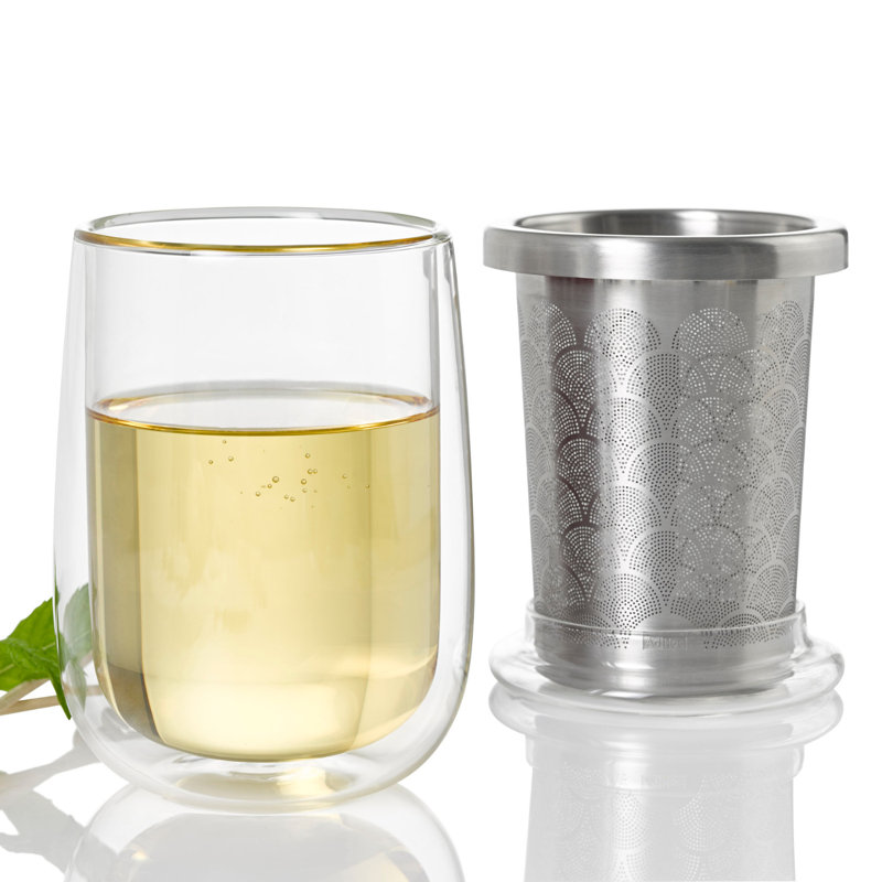 Adhoc Fusion Glass With Tea Infuser 13.5oz