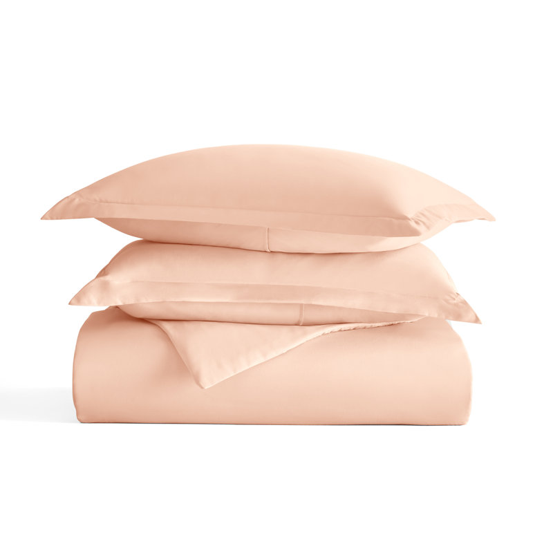 Ensemble de housse de couette en microfibre super doux, Housse de couette très grand et 2 taies, Rosé