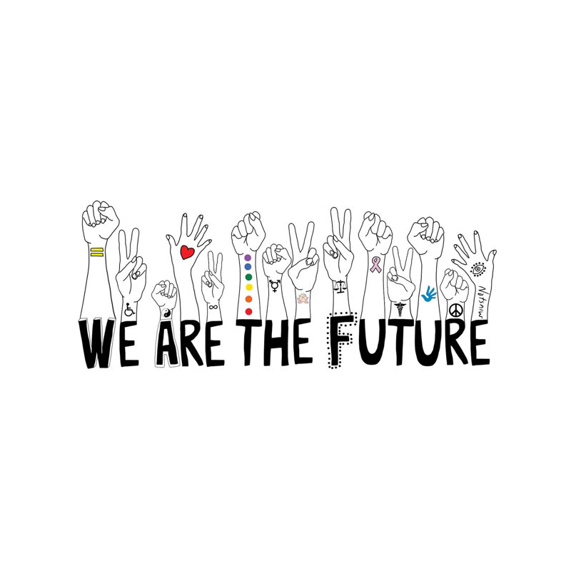 We Are The Future by Annelein Beukenkamp - Print on Canvas, Wrapped Canvas, 20.32 cm H x 30.48 cm W
