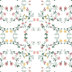 White/Green/Pink Cotton Blend