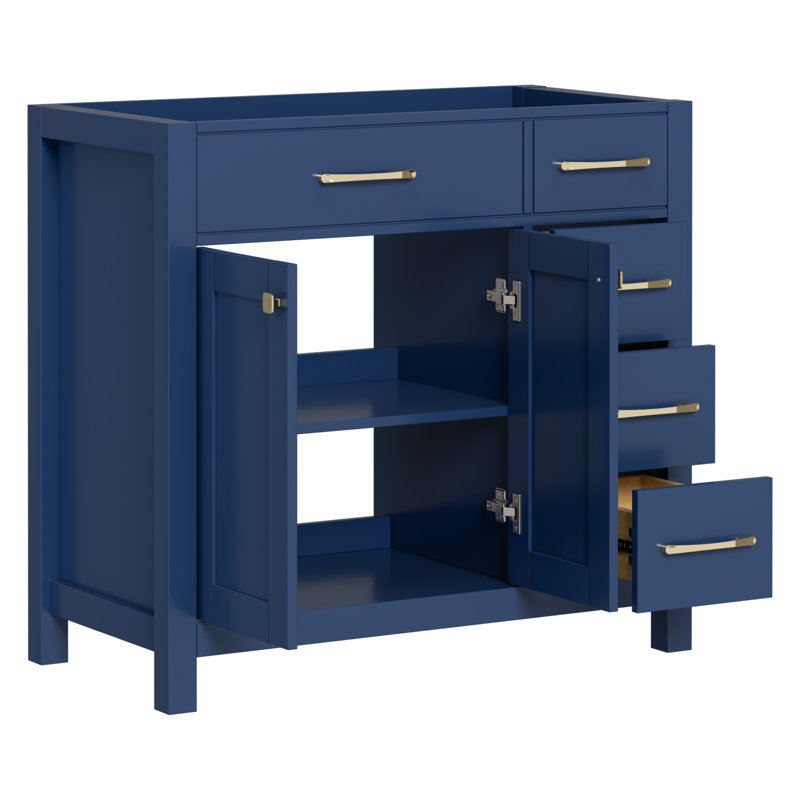 Base de meuble-lavabo 36 po seulement, lavabo non inclus, Bleu