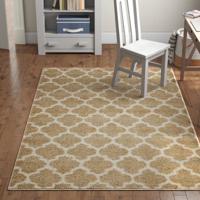 Geometric Shag Area Rug, Rectangle 122 x 183cm