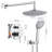 Wall Mounted Shower System With Handheld Shower 2 Handle Shower Faucet Set Brass Shower Trim Kit With Pressure Balance Valve-123467902
