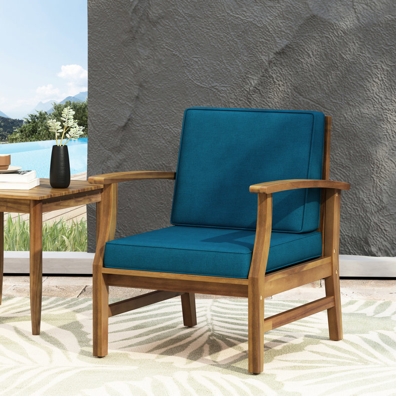Fauteuil club Blue Wood