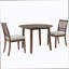 Ensemble de table de salle à manger 3 pièces pour 2 personnes, 1 table de salle à manger pliante en bois + 2 chaises rembourrées, conception compacte pour petits appartements et salles à manger - Brun-515704370
