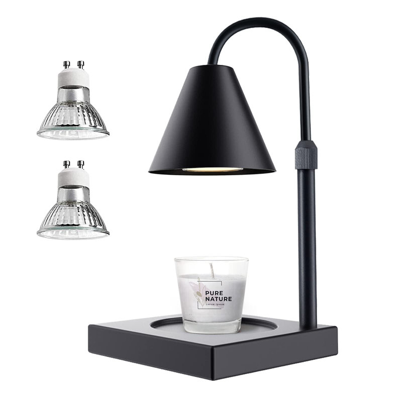 Lampe de table en métal Mandile, Noir