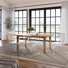 Hibaaq 6 - Person Solid Wood Solid Wood Top Four Leg Dining Set