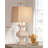  33'' Large Retro Resin Table Lamp, Rustic End Lamp for Living Room Deco
