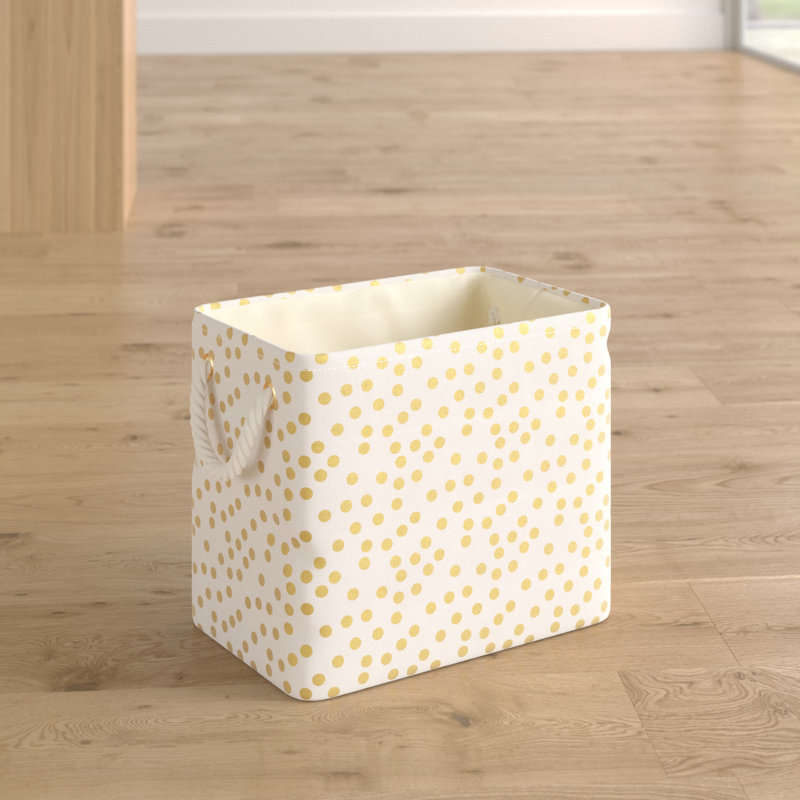 Panier en tissu Amado Dots, H 15 po x l 12 po x P 17,75 po