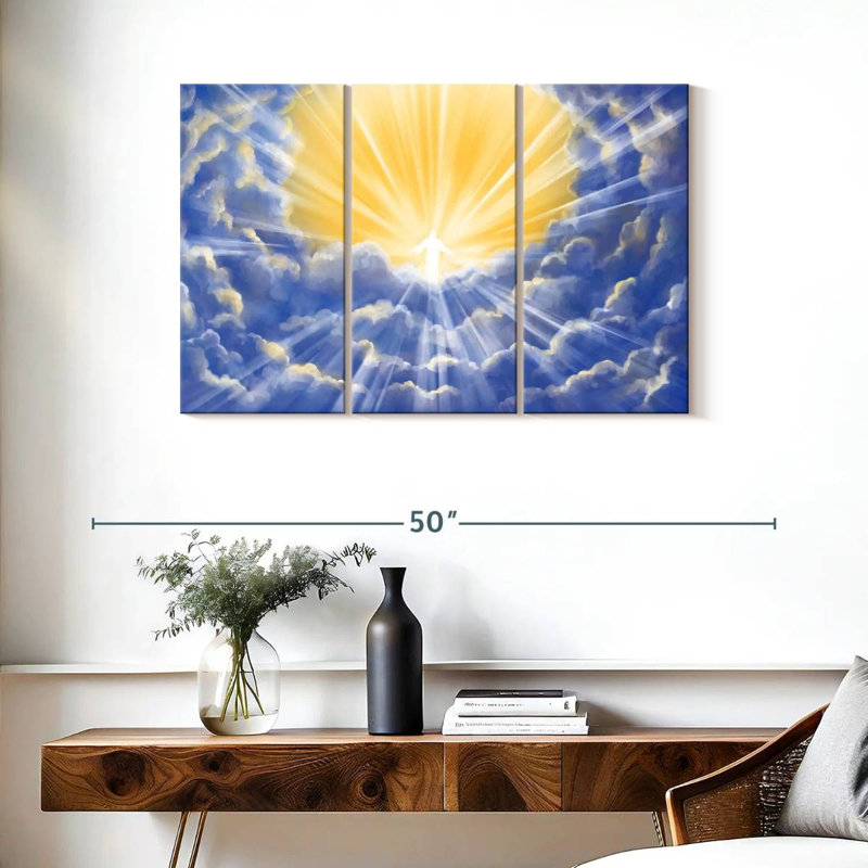 Adella Christ Above The Clouds, 24" H x 38" W