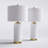 26'' White Ceramic Table Lamp With Usb For Living Room/Bedroom