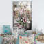 Grunge rose gris, fleurs d'été - décoration murale traditionnelle en toile-1450931001-1450930947
