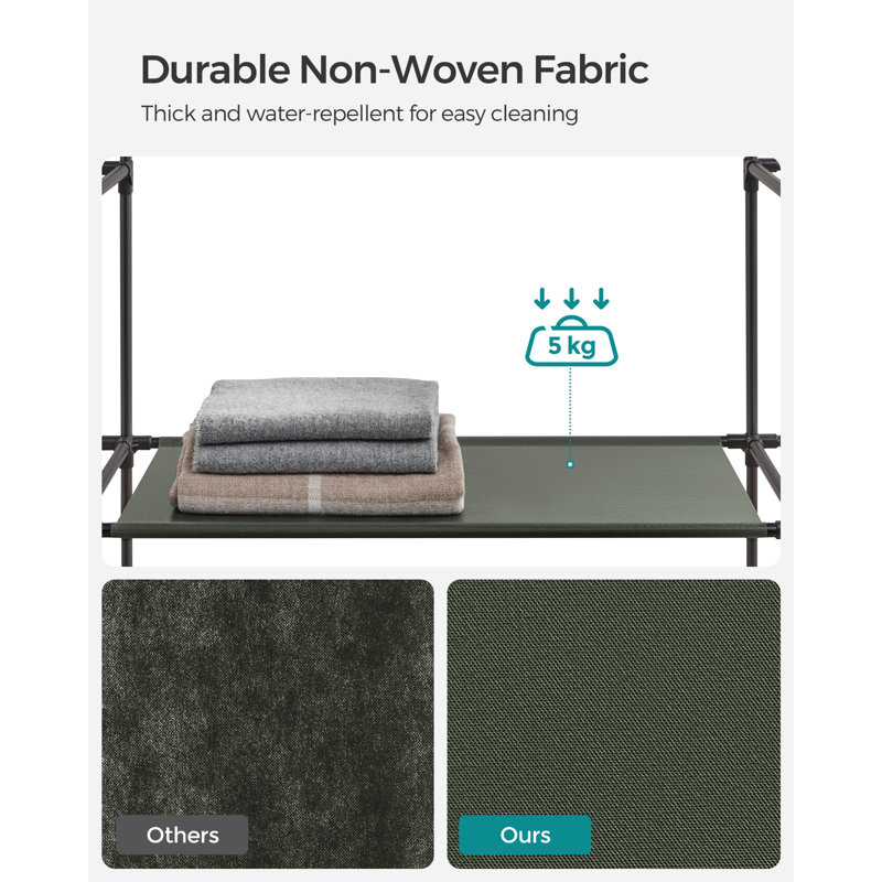 Mccaskill 150cm Portable Wardrobe, Sage Green