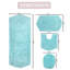 Ensemble de tapis de bain 4 pièces avec couvercle Waterford, séchage rapide, tapis lavables à la machine, absorbant-1570171490