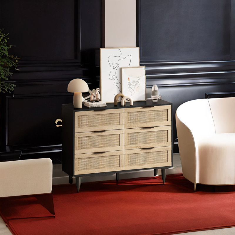 Commode 6 tiroirs l 51,18 po Chrysander