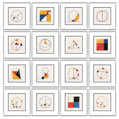 Euclid's Geometry Series - 16 Piece Picture Frame Painting Print Set on Paper -  Soicher Marin, PER-18-0322-S-S16