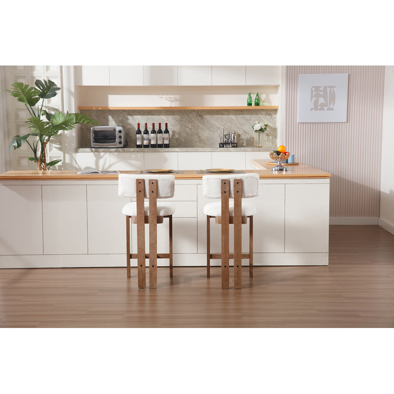 Tabouret Francile, Blanc, Tabouret de comptoir (siège d'une hauteur de 26 p