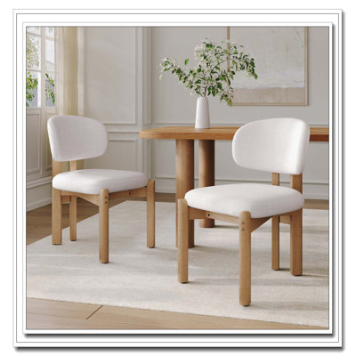 Chaises de salle à manger rembourrées Mid-Century