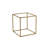 Modern Glam Coffee Table, Gold Finish, 17.7 x 17.7 x 20.5 inches | 100% Metal Construction, Durable and Stylish | Perfect for Living Rooms, Contemporary Design, Space-Saving and Eye-Catching Accent Piece-303392369
