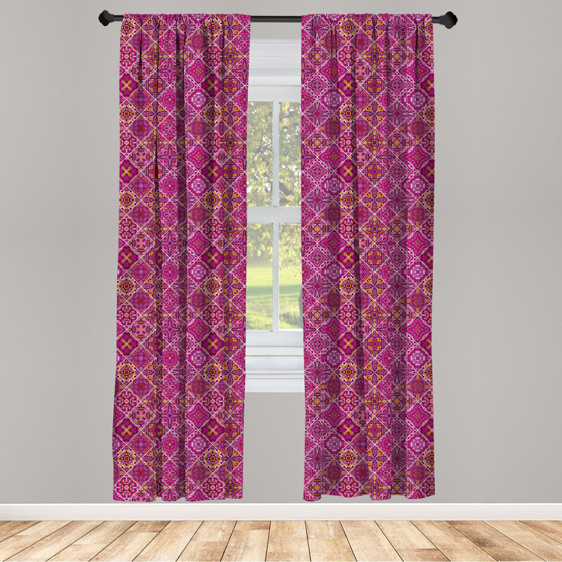 Rideaux marocains 4 panneaux Bungalow Rose, L 56 po x L 84 po