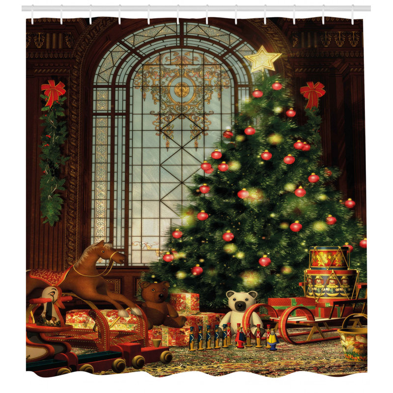 Bolli 13 Piece Polyester Shower Curtain Set, 180cm H x 175cm W