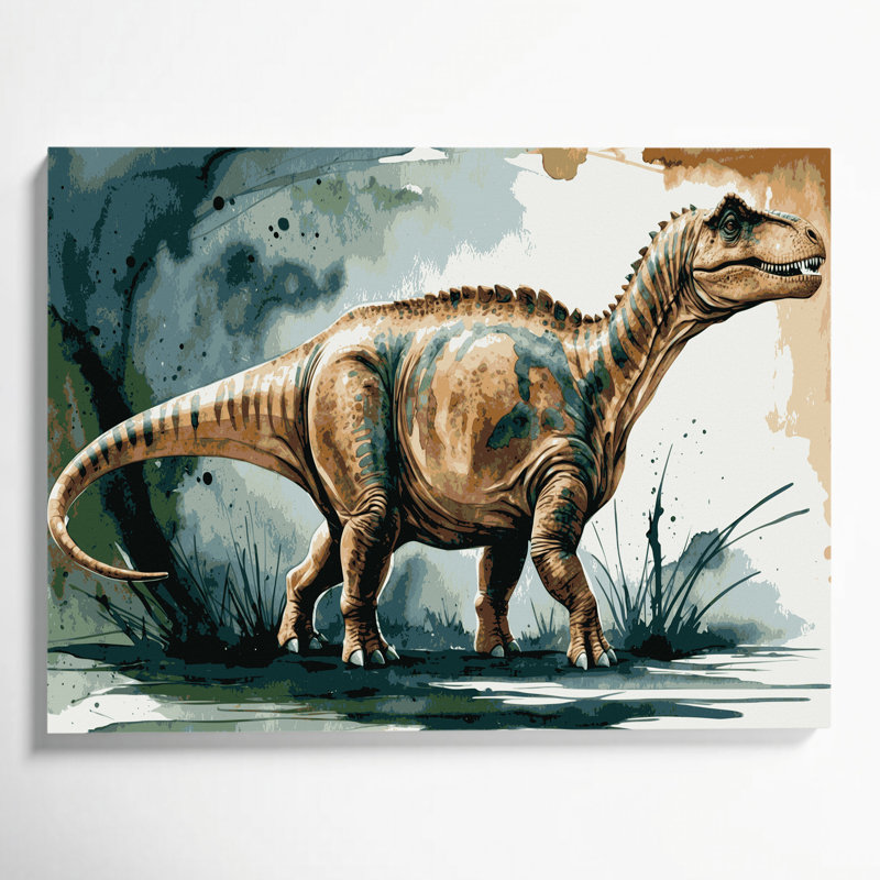 «Dinosaur Brontosaurus», art mural sur toile, H 20 po x l 30 po