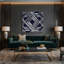 Art mural sur toile gris Op Art 77