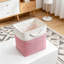 Cubes de rangement en tissu de 11 pouces, ensemble de 6 bacs de rangement cubiques pliables avec poignées, bacs de rangement robustes pour tablettes, placard et décoration intérieure