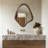 Miroir mural brun irrégulier