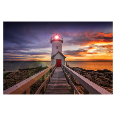 Art mural en verre trempé sans cadre Light House - 40 po x 60 po
