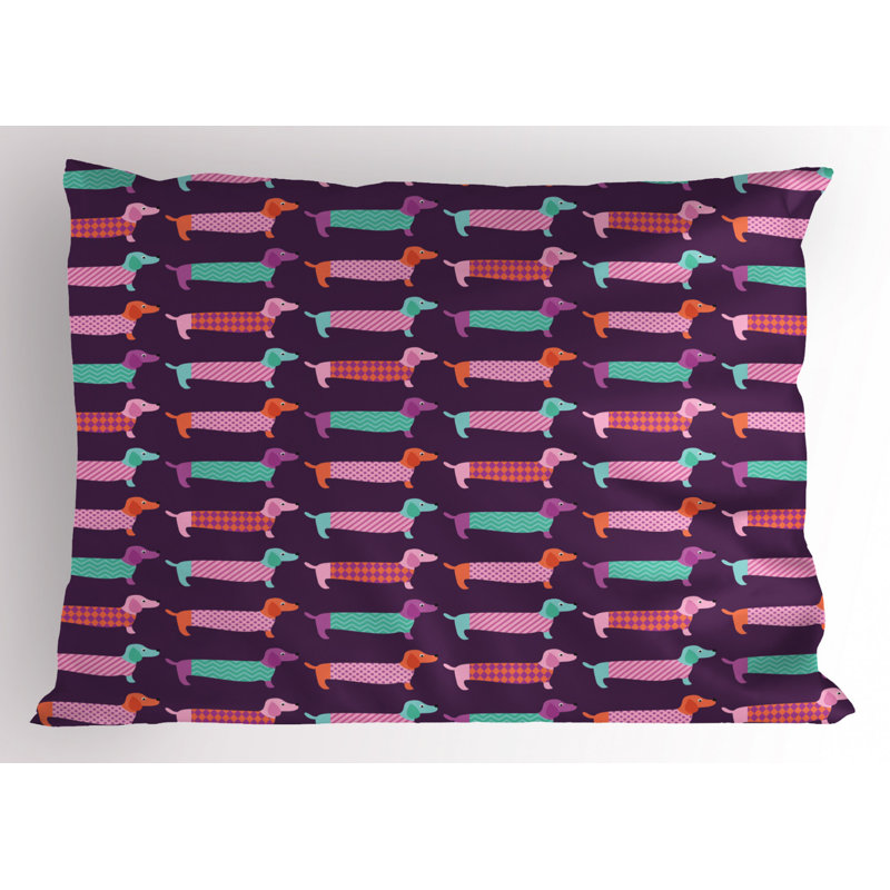 Dachshund Polyester Sham Set, Twin