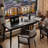 Black Rectangular Solid Wood desk-109598455