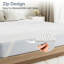 Mattress Pad Medium Firm Memory Foam Topper with Removable Washable Cover, Boxed Design-1747072437-1747072426