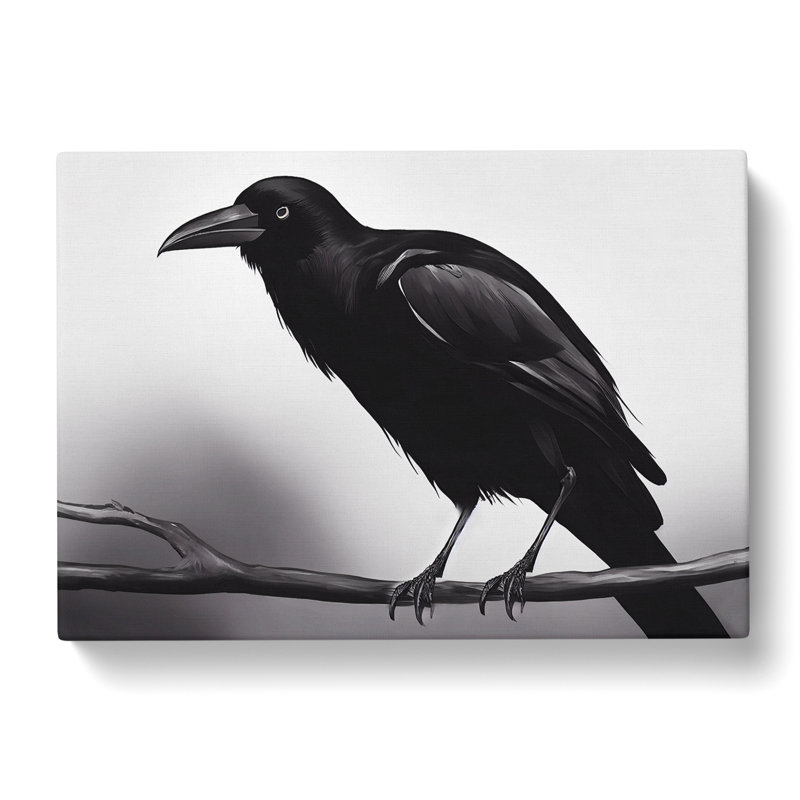 Cosmopolitan Crow Bird - Wrapped Canvas, 40cm H x 60cm W x 3cm D