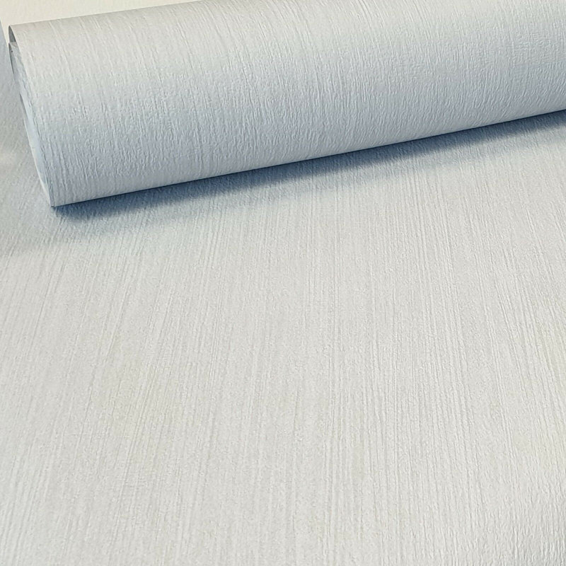 Plain Very Light Grey Textured Wallpaper Thick Quality Almost Off White Neutral