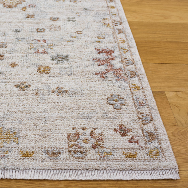 Vintage Rosewood 500 Performance Floral Indoor Rug, Rectangle 9' x 12'